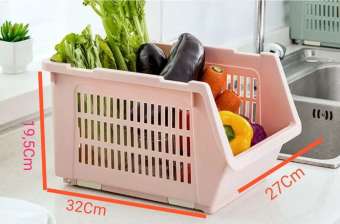 Kệ đựng đồ xếp tầng đa năng - Giỏ đựng quần áo, đựng đồ nhựa đa năng xếp tầng