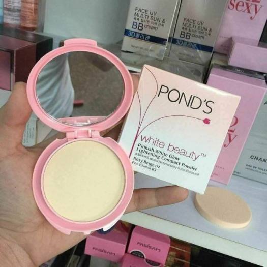 Phấn phủ trang điểm Pond's trắng hồng dạng nén