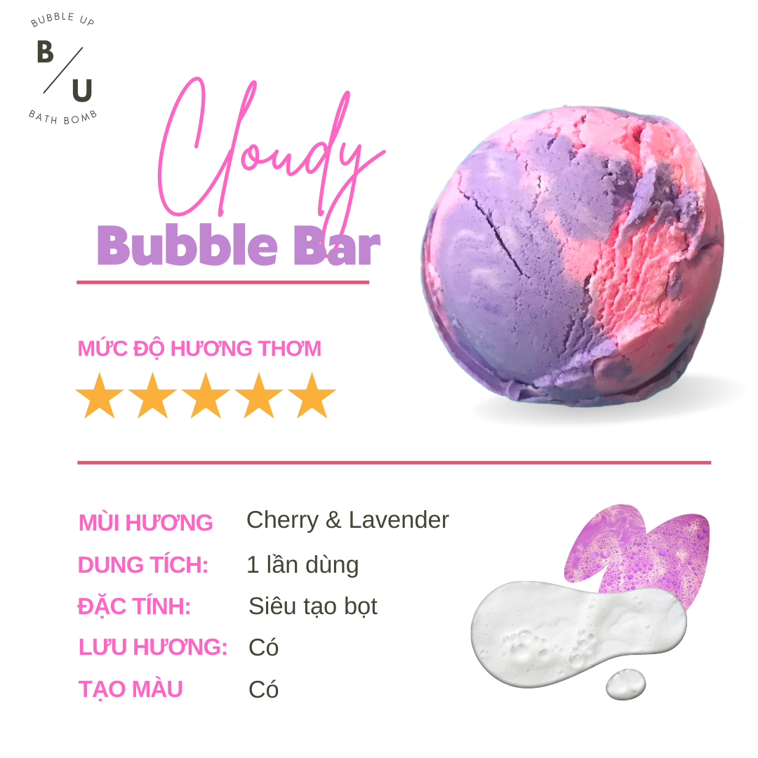 CLOUDY Viên kem tạo bọt siêu khủng/ Bubble Bar
