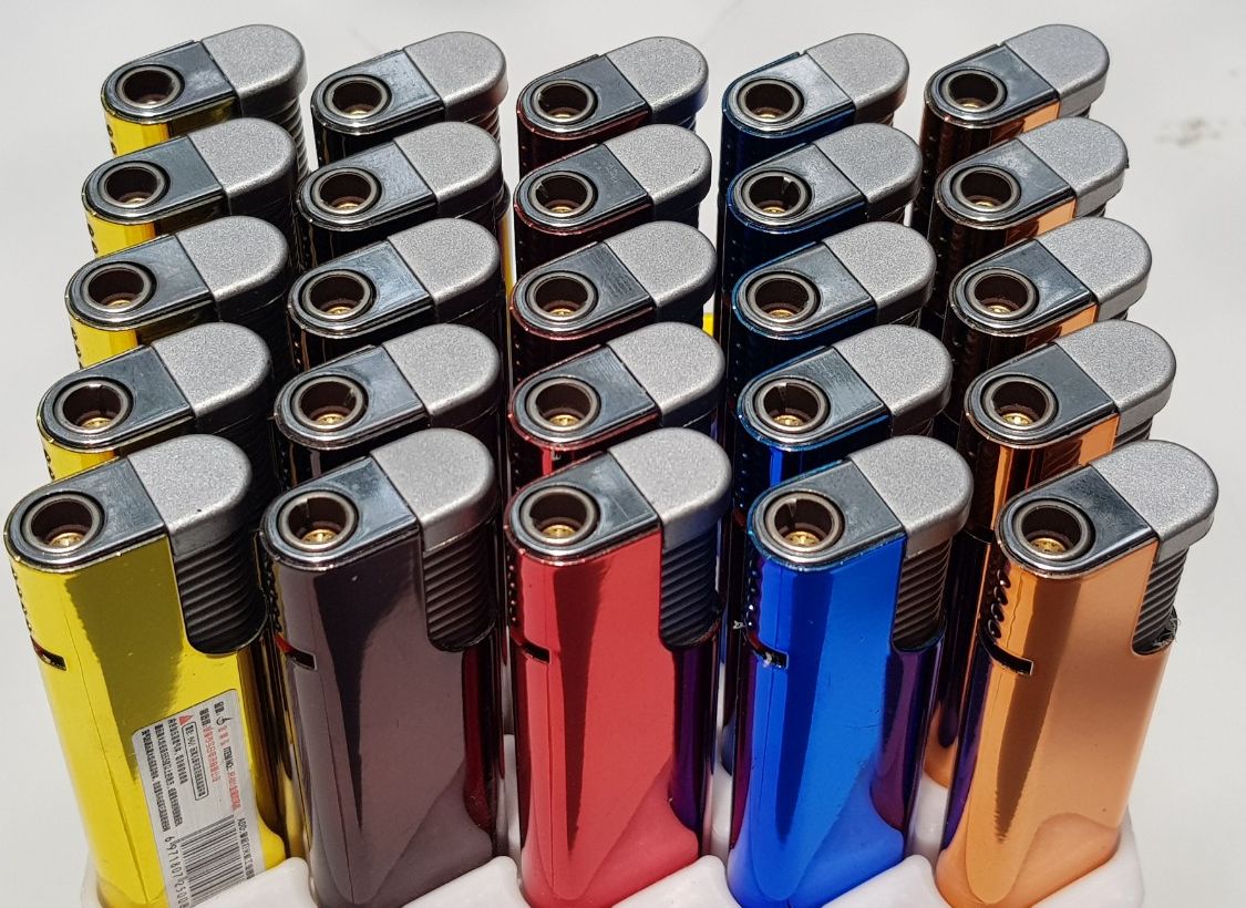 Combo 10 chiếc bật lửa khò tia 801 chống gió, quẹt khè điện tử chống gió 801 nhiều màu