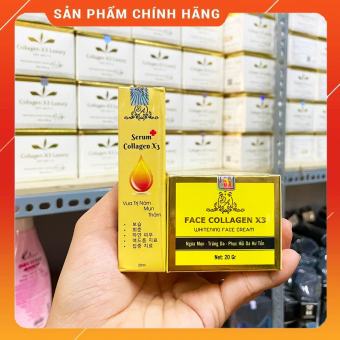 Combo Kem Face X3 Và 1 lọ Serum Dưỡng da Collagen X3