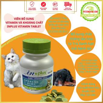 Bổ sung vitamin và khoáng cho chó hộp 120 viên 💥 FREESHIP💥InPlus Vitamin & Minerals bổ sung 11 loại vitamin khoáng chất