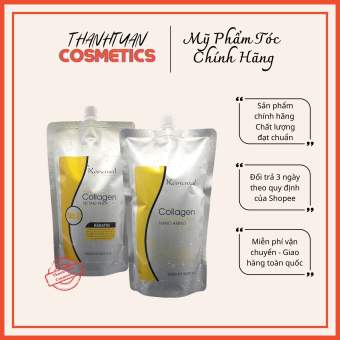 Combo cặp kem Dập tóc Kanaval Professional 1000ml dập ép tóc dành cho tóc khỏe và tóc yếu - hàng chính hãng