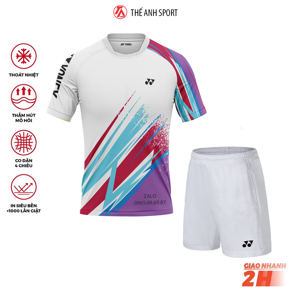 [Hoàn tiền MAX] Áo cầu lông, quần cầu lông Yonex thi đấu chuyên nghiệp chất liệu mát mẻ size M L XL XXL