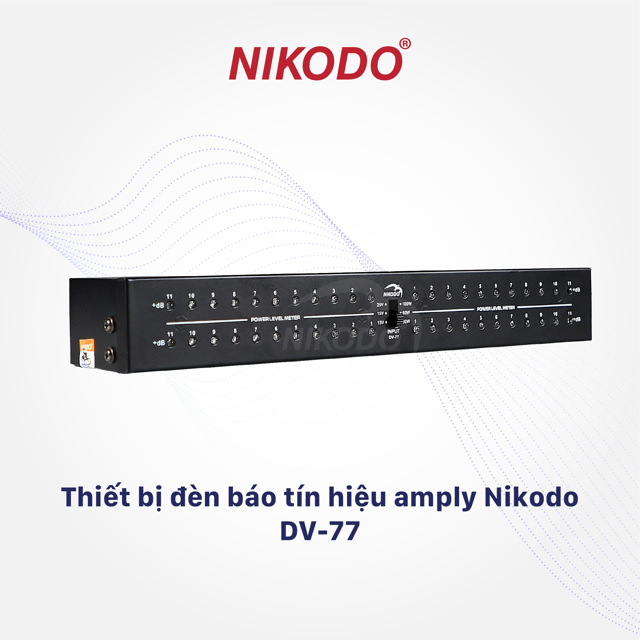 Đèn led nháy theo nhạc 2 kênh, báo tín hiệu âm thanh dùng cho amply công suất 30w, 60w, 100w