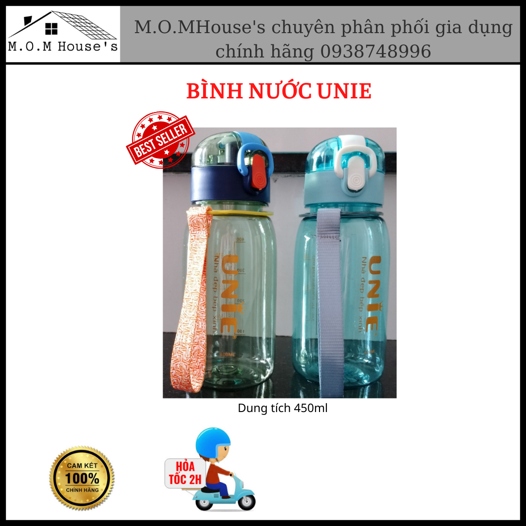 Bình đựng nước unie 450ml - momhouse's - nhỏ gọn - tiện lợi