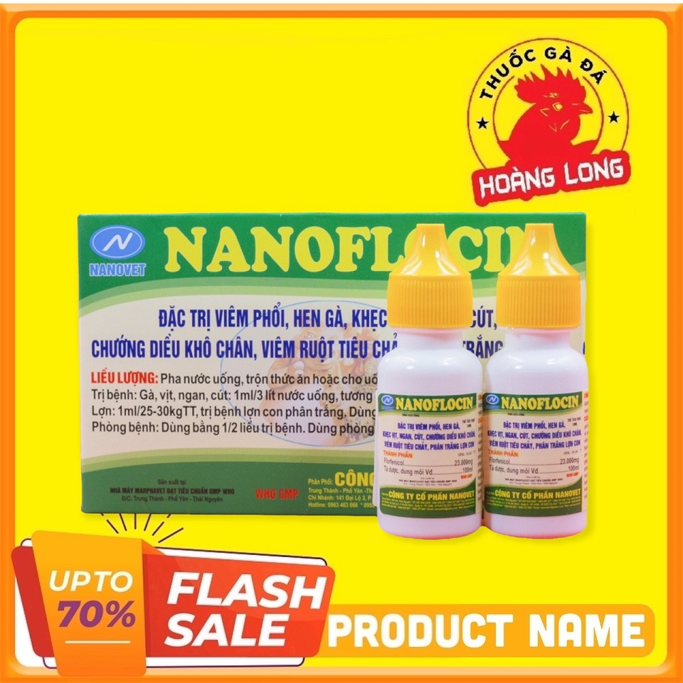 Nanoflocin 1 hộp 10 hủ cho gà đá