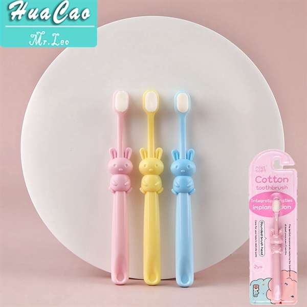 Bàn chải đánh răng cotton toothbrush lông tơ siêu mềm cho bé 2y+