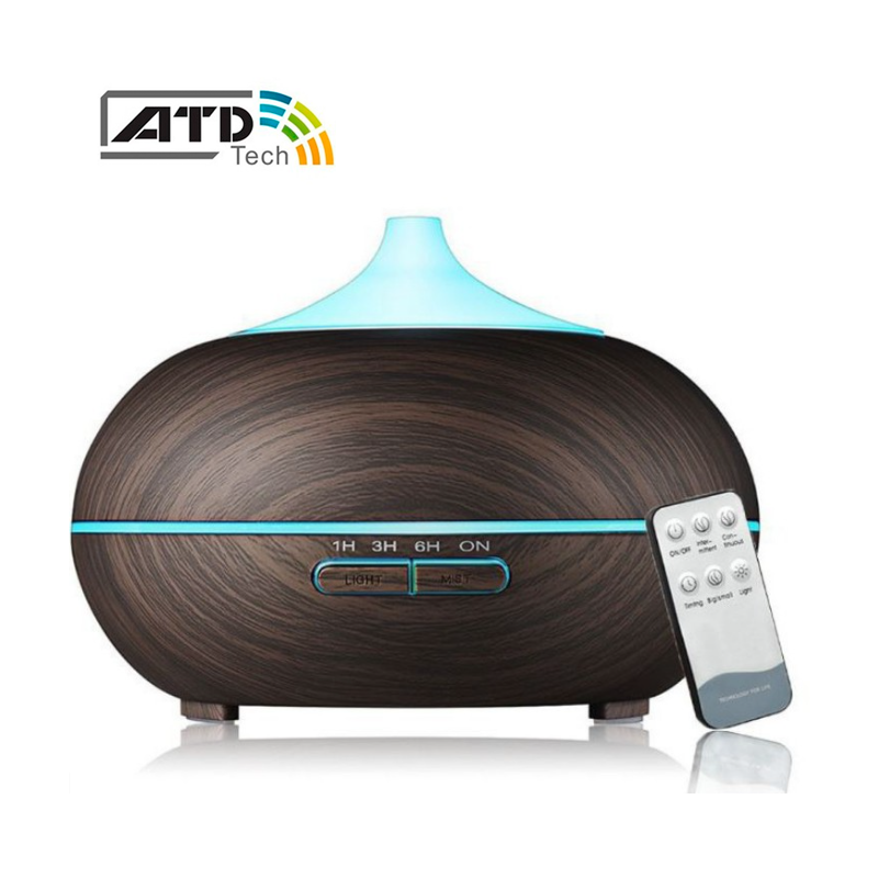 Máy phun sương, tinh dầu, dung tich 500 ml, kèm remote điều khiển, hẹn giờ tự động, led light 7 màu - ATDTECH