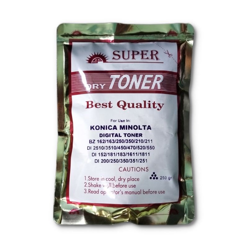Toner Refill Konica Minolta Bizhub 162/163/250/350/210/211/282/362 Dialta 2510/3510/450/470/520/550 Harga 62,000 rupiah*Gratis Ongkir