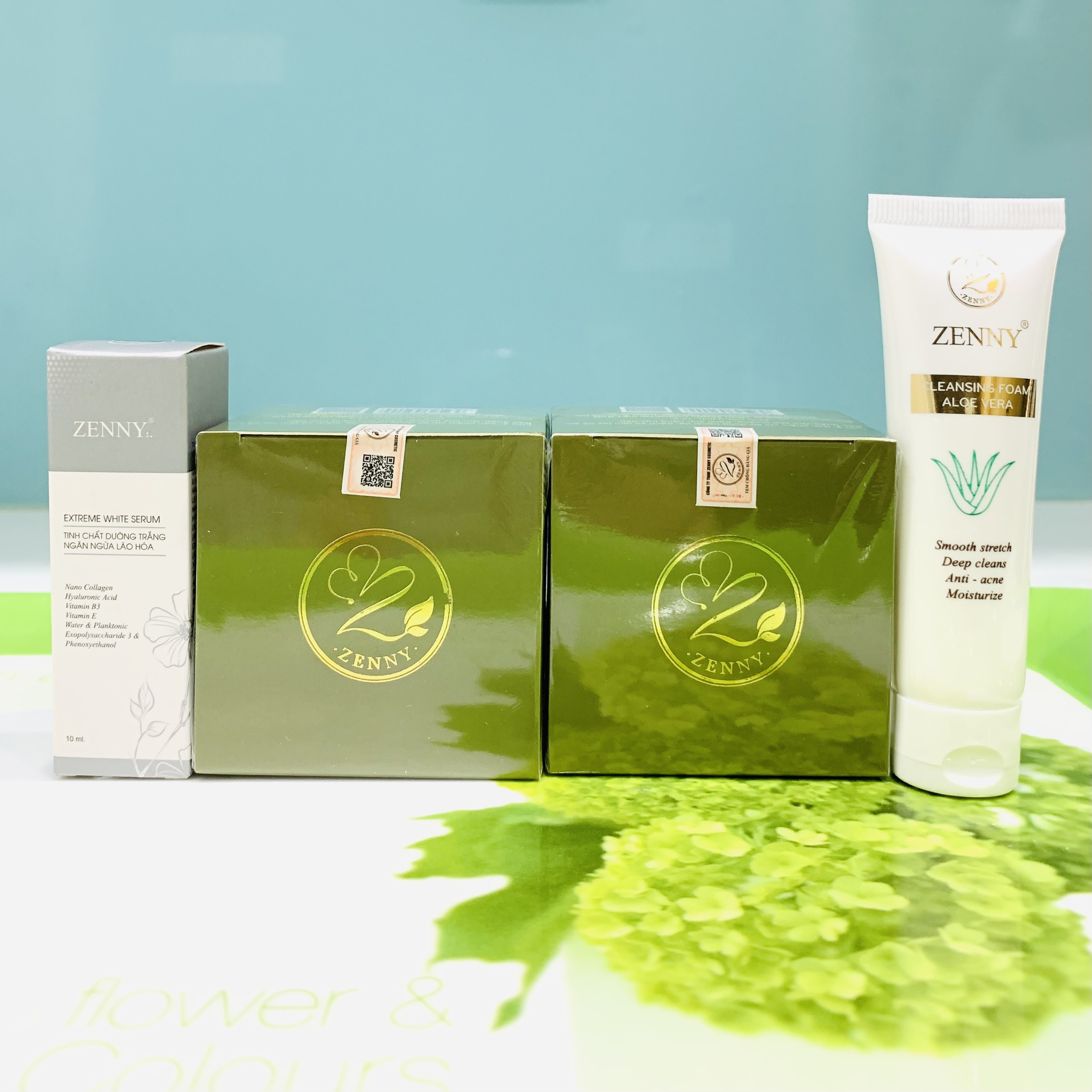  Combo 2 Hộp Kem Zenny Đêm  Tặng Kèm Serum và Srm 20g  