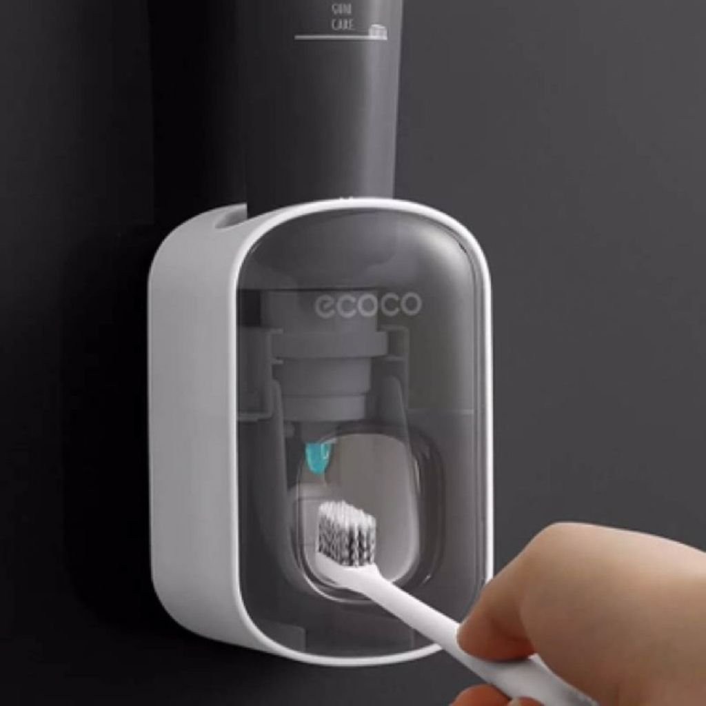 Nha kem danh rang, nhả kem đánh răng ecoco, Nhả kem đánh răng Ecoco đơn, hàng loại 1 cao cấp chính hãng, Hộp Lấy Kem Đánh Răng Tự Động Dán Tường Ecoco