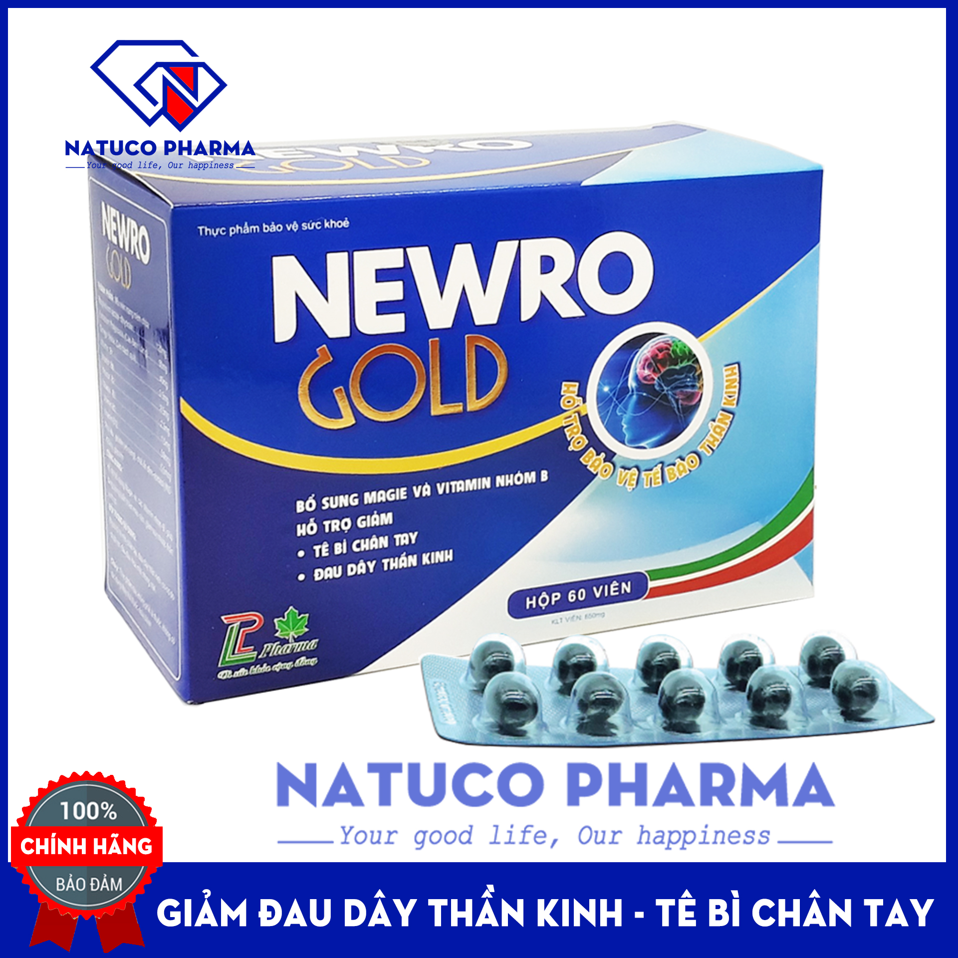 Viên giảm suy nhược thần kinh NEWRO Gold - Bổ sung Vitamin nhóm B