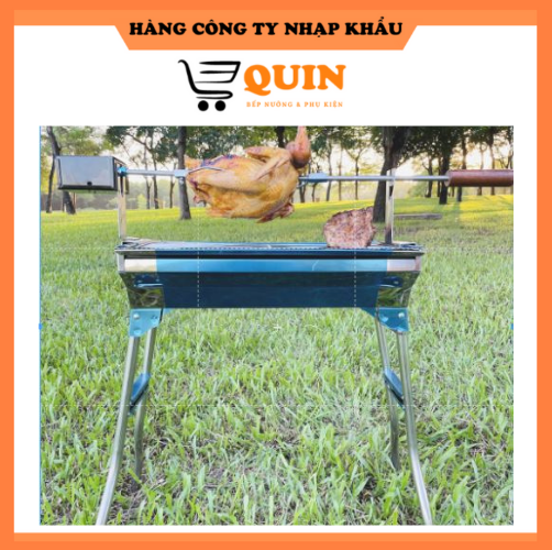 Lò quay gà vịt bếp nướng than hoa xoay tự động dã ngoại bbq bếp quay gà, lò quay gà - model: h1pq