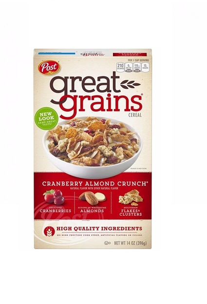 Ngũ Cốc Post Great Grains Cranberry Almond Crunch 396G Food Healthy Mart