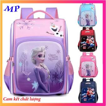 Balo chống gù hình Spiderman, Elsa cho học sinh tiểu học lớp 1-4, Ba lô hộp hình elsa 3D, Cặp sách