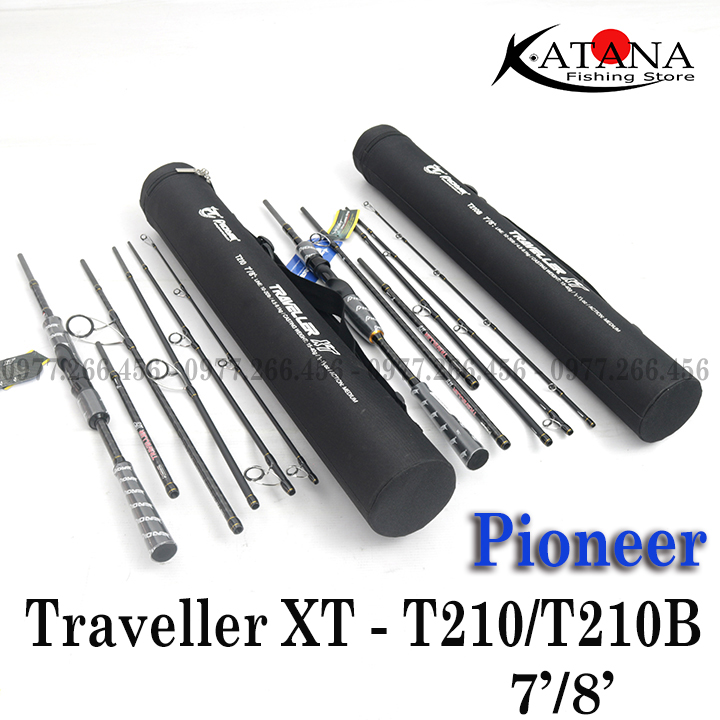 Cần Câu Lure Pioneer Traveller XT - T210/T210B Máy Đứng - Máy Ngang