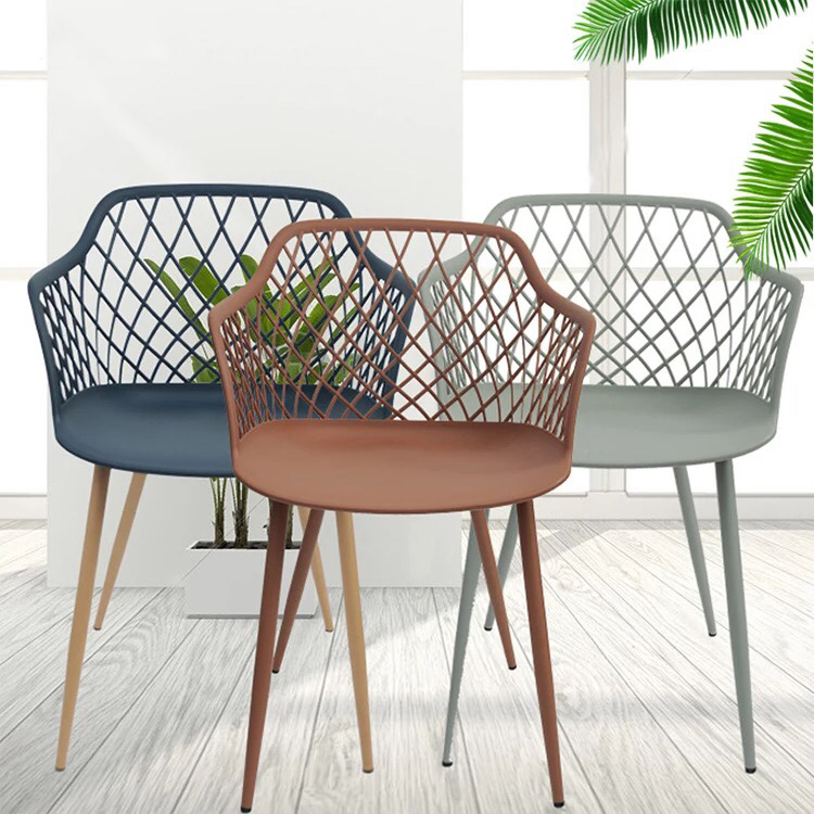 Ghế nhựa cafe, quán ăn, trà sữa, ghế ăn xếp chồng đúc nguyên khối S3014