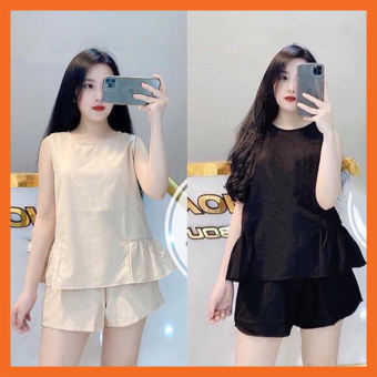 Đồ bộ ngủ nữ mặc nhà Madela, bộ đồ ngủ mặc nhà nữ 3 lỗ chất đũi siêu đẹp - SN10