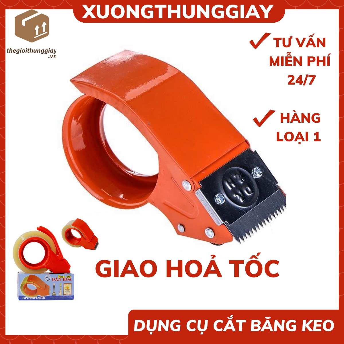 Dao cắt băng keo loại nhựa dùng cho khổ 4-5F, dụng cụ cắt băng keo tiện lợi