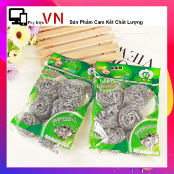 ⚡ Rẻ Vô Địch ⚡ Bộ 6 Miếng Chà Xoong Lưới Thép Mềm Tiện Dụng - Set 6 Miếng Chà Nồi , Chảo Siêu Sạch