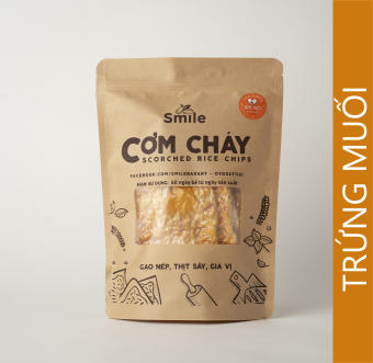 Cơm cháy chà bông trứng muối 250Gr, cơm cháy vệ sinh nhà làm - SmileBakery
