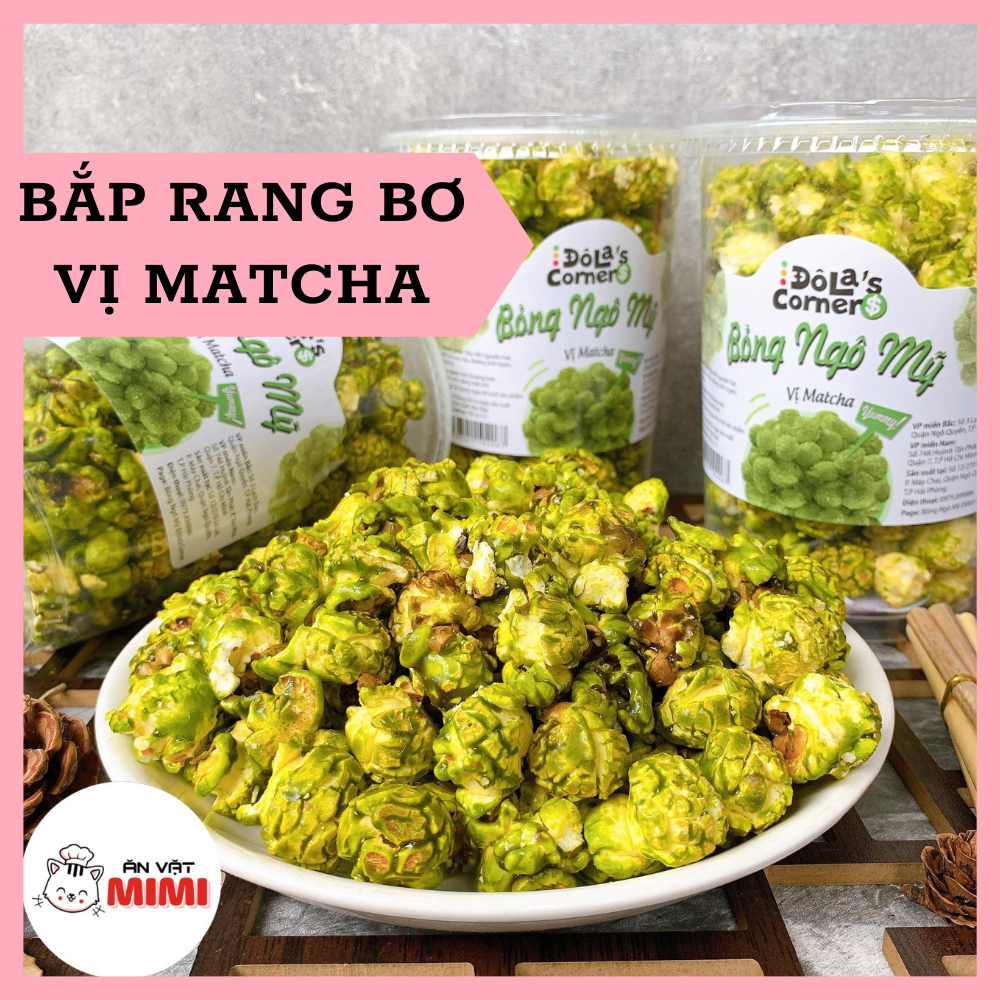 Bắp rang bơ vị matcha mimi | đồ ăn vặt hà nội | 120g