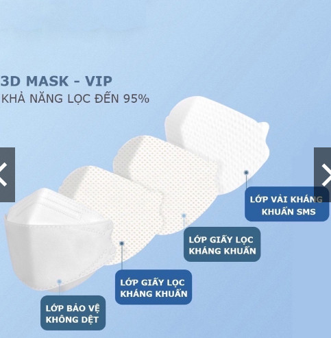 Combo 5 túi khẩu trang KN94, KF94, số lượng 50 cái, Hàng công ty cam kết 100% 1 đổi 1 nếu lỗi, dây chuyền sản xuất tiến tiến, tiêu chuẩn Hàn Quốc, 4 lớp an toàn