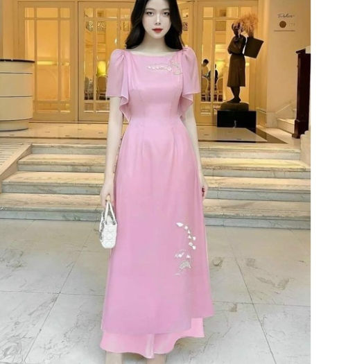 Áo dài A 4 tà kèm quần dạng váy | Shopee Việt Nam