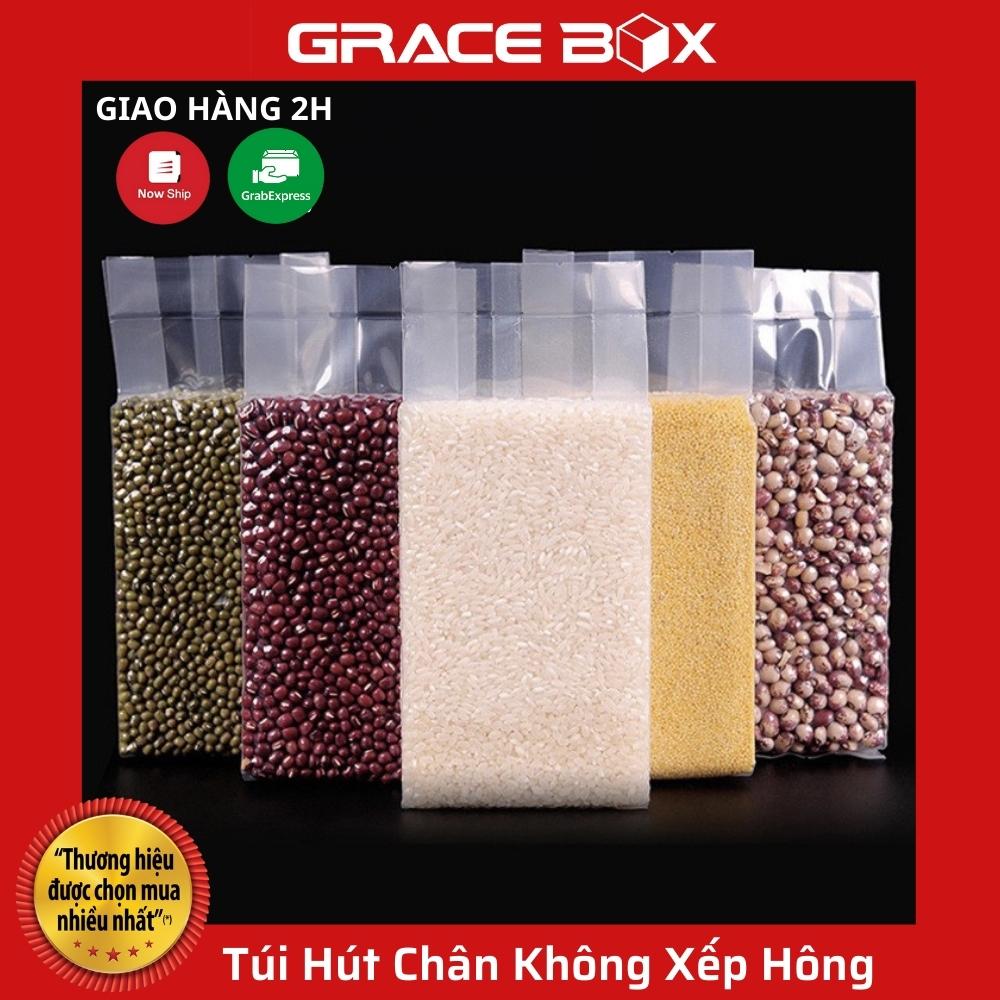 Túi hút chân không xếp hông - túi hút chân không định hình - siêu thị bao bì grace box