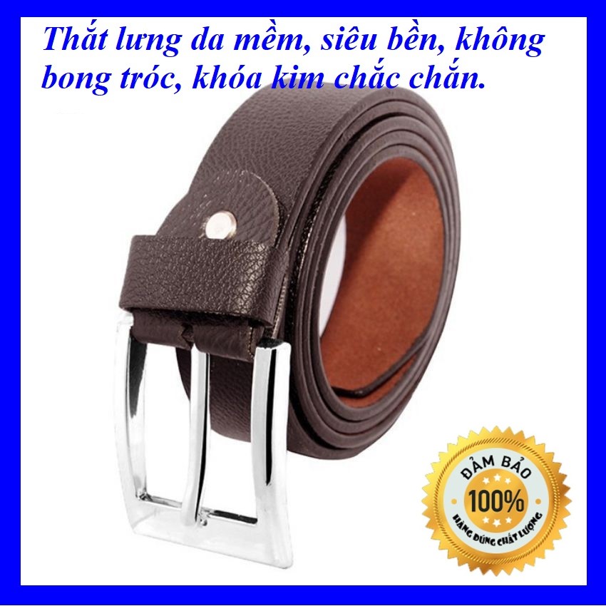 Thắt lưng nam, Dây Nịt Da Nam, Dây Nịt khóa kim, bấm lỗ sẵn, Dây nịt nam da bền chắc chắn