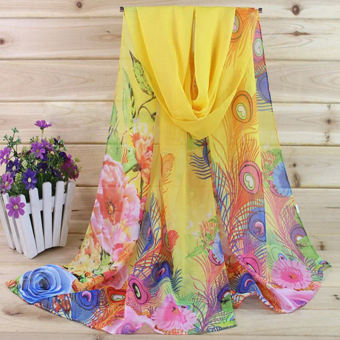 Lof Áo Choàng Nữ Thời Trang Sarong Áo Choàng Dài Khăn Đi Biển Khăn Choàng Lụa Khăn Choàng Voan Che Nắng In Hoa Mùa Hè 160X50Cm