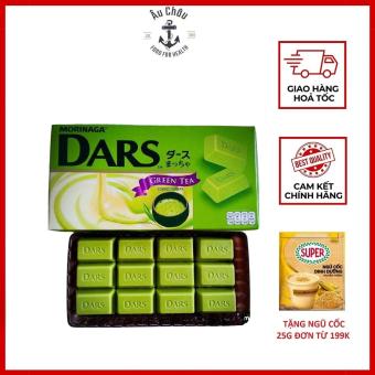 Socola thanh  Morinaga Dars vị trà xanh thương hiệu Nhật Bản 12 viên 42gr