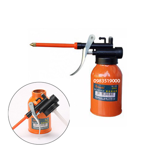 Bình châm nhớt kim loại ống cứng Asaki AK-1050, vịt dầu kim loại cho máy móc cơ khí
