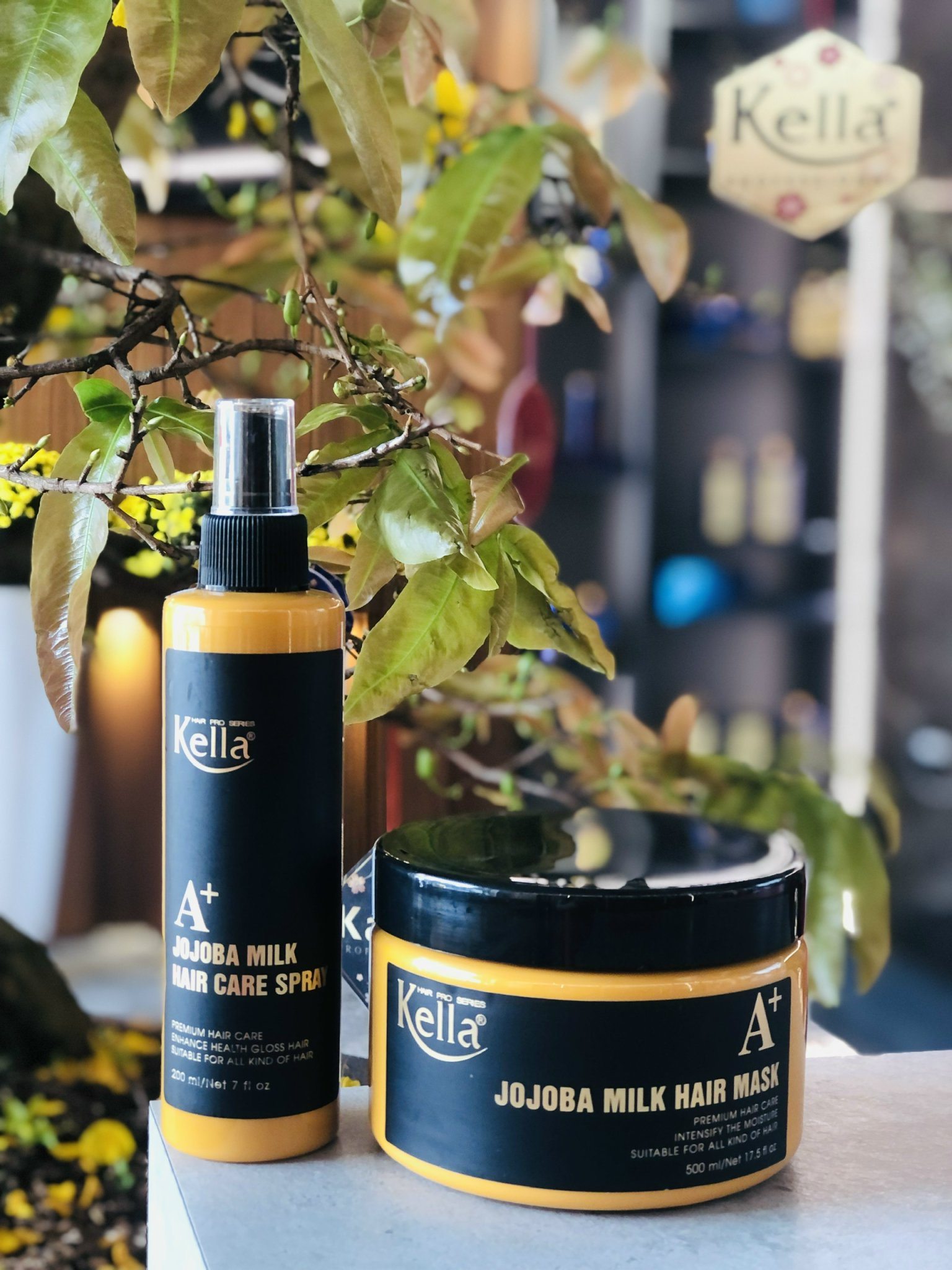 Hấp dầu phục hồi tóc kella a+ jojoba milk 500ml