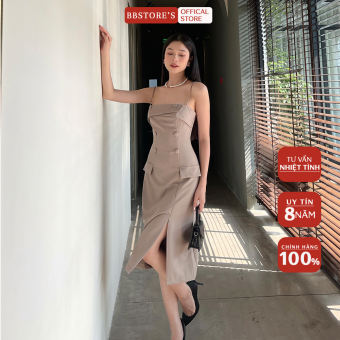 BBSTORE'S Đầm Hai Dây Xẻ Tà Dự Tiệc Sang Trọng -TK180S
