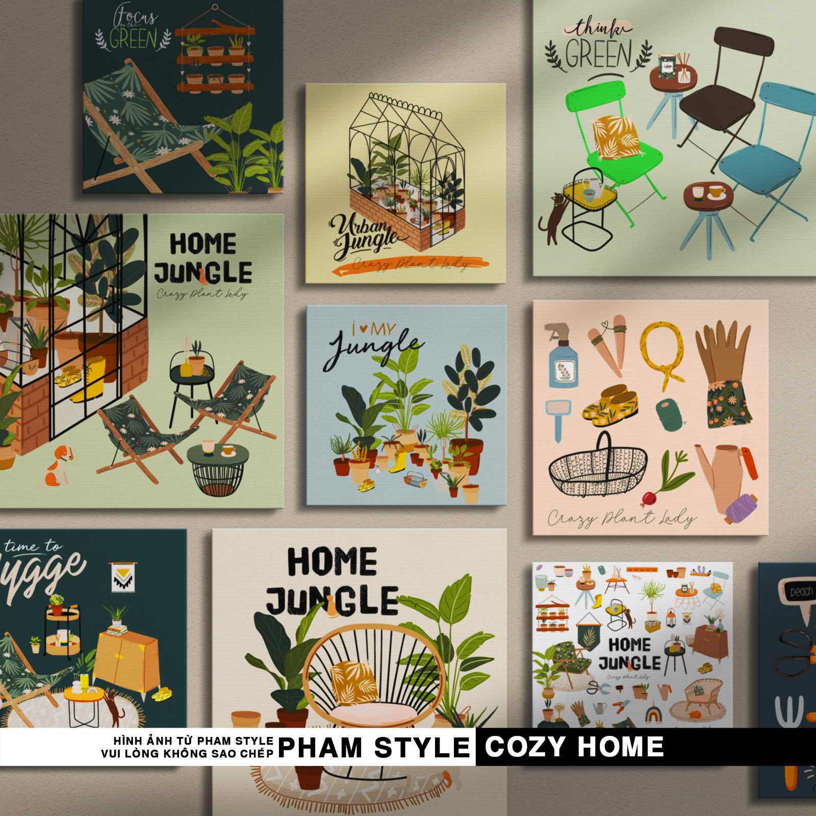 Tranh canvas treo tường cozy home