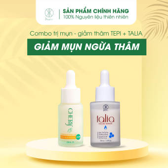 Combo Serum Chấm Mụn 24h Cherif 20ml + Serum Cấp Ẩm Talia 30ml Ngừa Mụn Mờ Thâm - Yến Yến COSMETIC