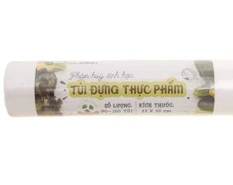 Túi đựng thực phẩm phân huỷ sinh học thân thiện môi trường 25x35cm ( 195 đến 200 túi ) Bách HOÁ XANH cao cấp