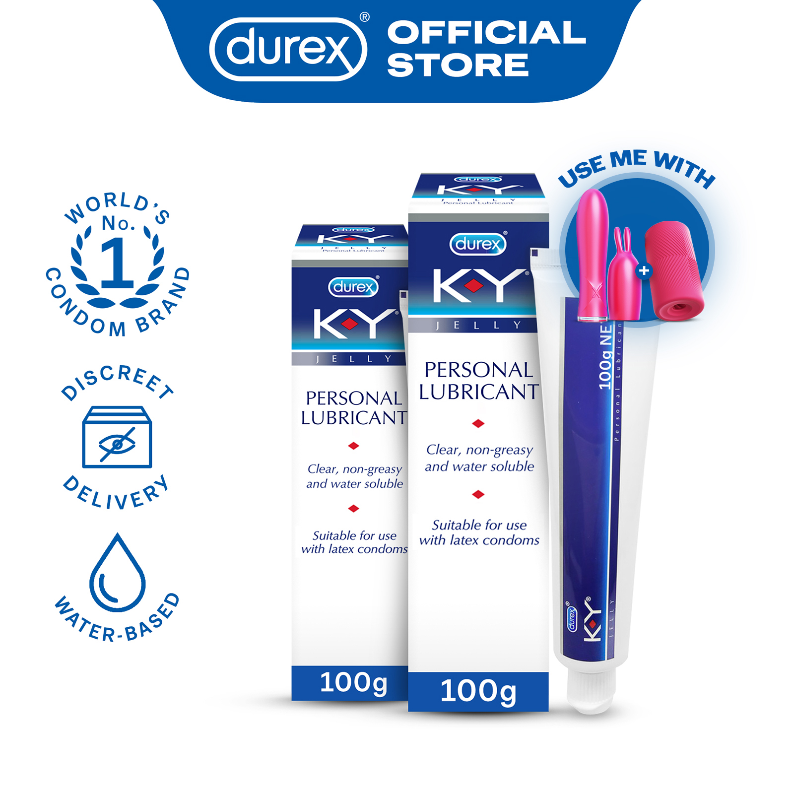 Bundle of 3] Durex KY Jelly Intimate Lube Water-based Lubricant 100ML |  Lazada Singapore