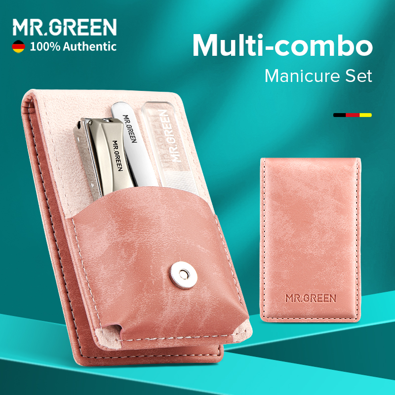 Germany MR.GREEN Bộ Móng Tay Móng Chân Cầm Tay Bộ Cắt Móng Tay Thép Không Gỉ Grooming Kit Với Trường Hợp Du Lịch, Hộp Quà Tặng Dành Cho Nam Và Nữ