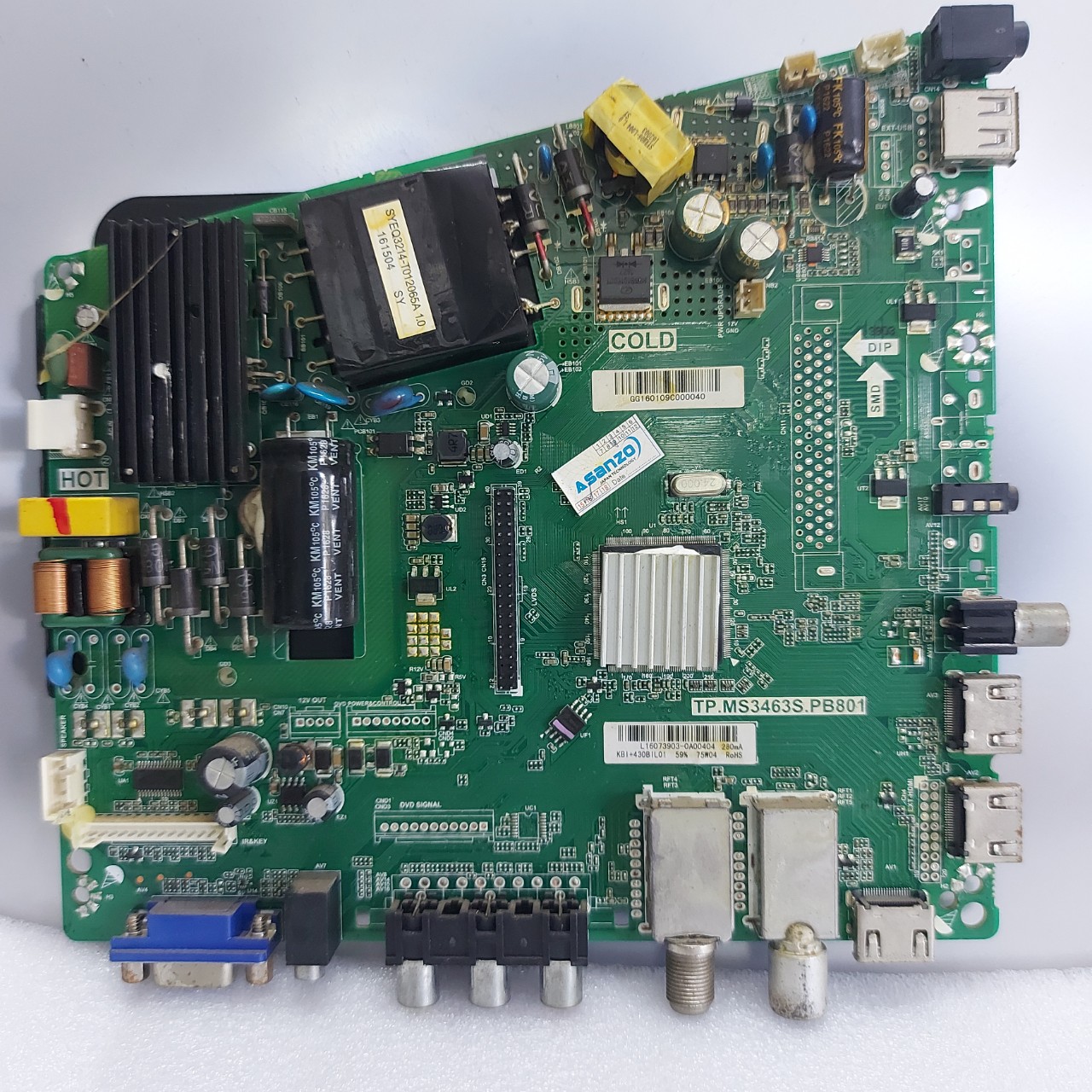 Bo mạch tivi ASANZO 43T650