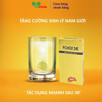 Viên sủi sinh lý POWER X power men chống xuất tinh sớm tăng cường sinh lý kéo dài thời gian quan hệ hộp 2 viên và 12 viên