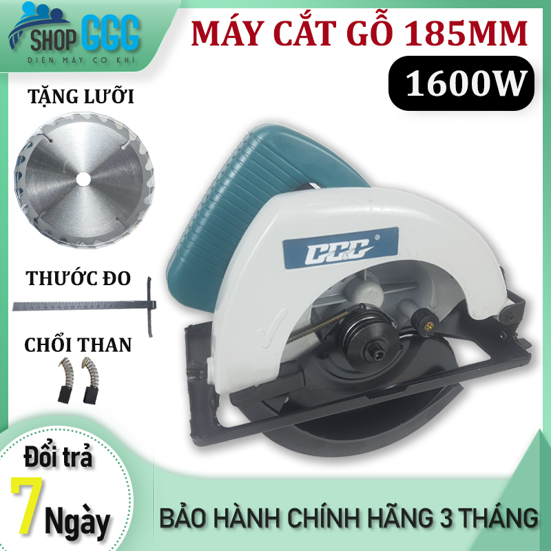 Máy cắt gỗ, máy cưa gỗ lưỡi 185mm chính hãng ggg g-5800 công suất lớn 1600w, cắt góc 45 độ cưa - cắt gỗ, cắt gạch, cắt sắt tặng kèm lưỡi cắt gỗ bảo hành 3 tháng