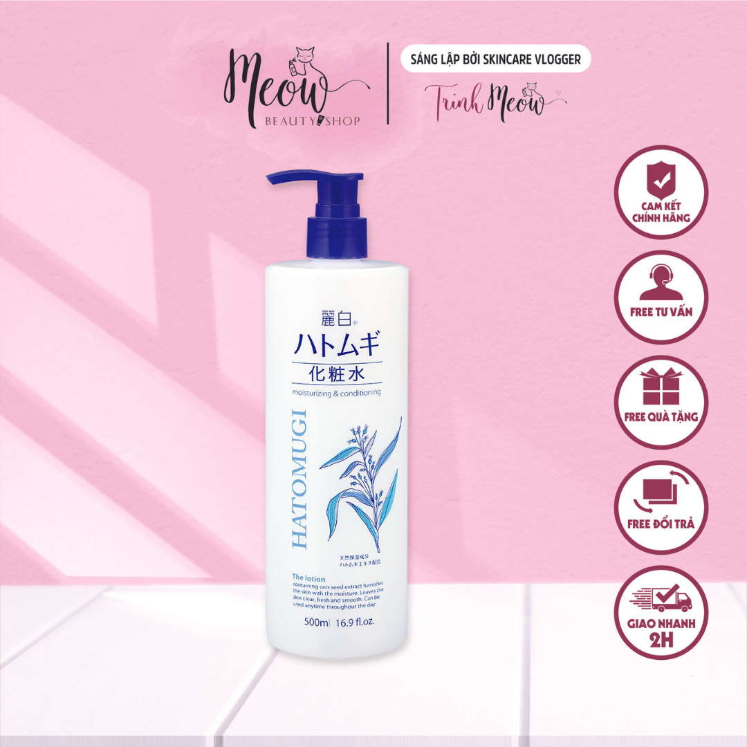 Hatomugi - Toner Naturie ý dĩ cân bằng da - Lotion Naturie Hatomugi Nhật Bản 500ml