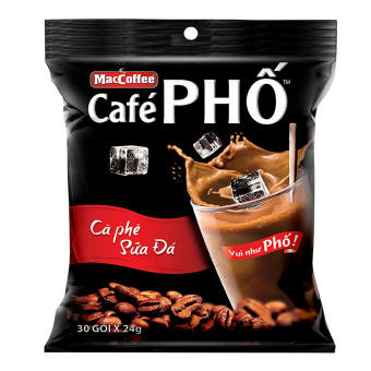 Cà phê sữa đá MacCoffee Café Phố (24g x 30 gói)