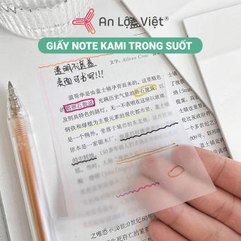 Giấy note trong suốt 51x76mm Kami, 76x76mm Kami, Giấy note trong suốt 76x76mm Kami nhiều màu