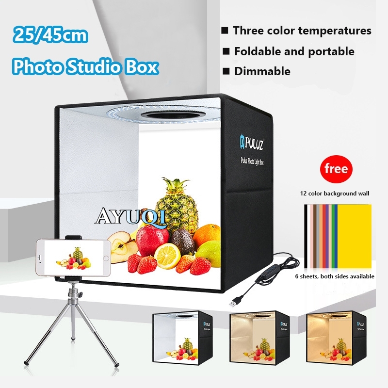 Portable Led Photo Light Box - Mini Photo Studio Box With Multiple
