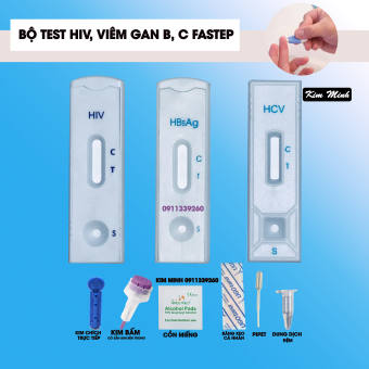 Combo 3 bộ test Viêm gan B C và HIV lấy máu đầu ngón tay có kết quả sau 10 phút chính xác dễ thực hiện