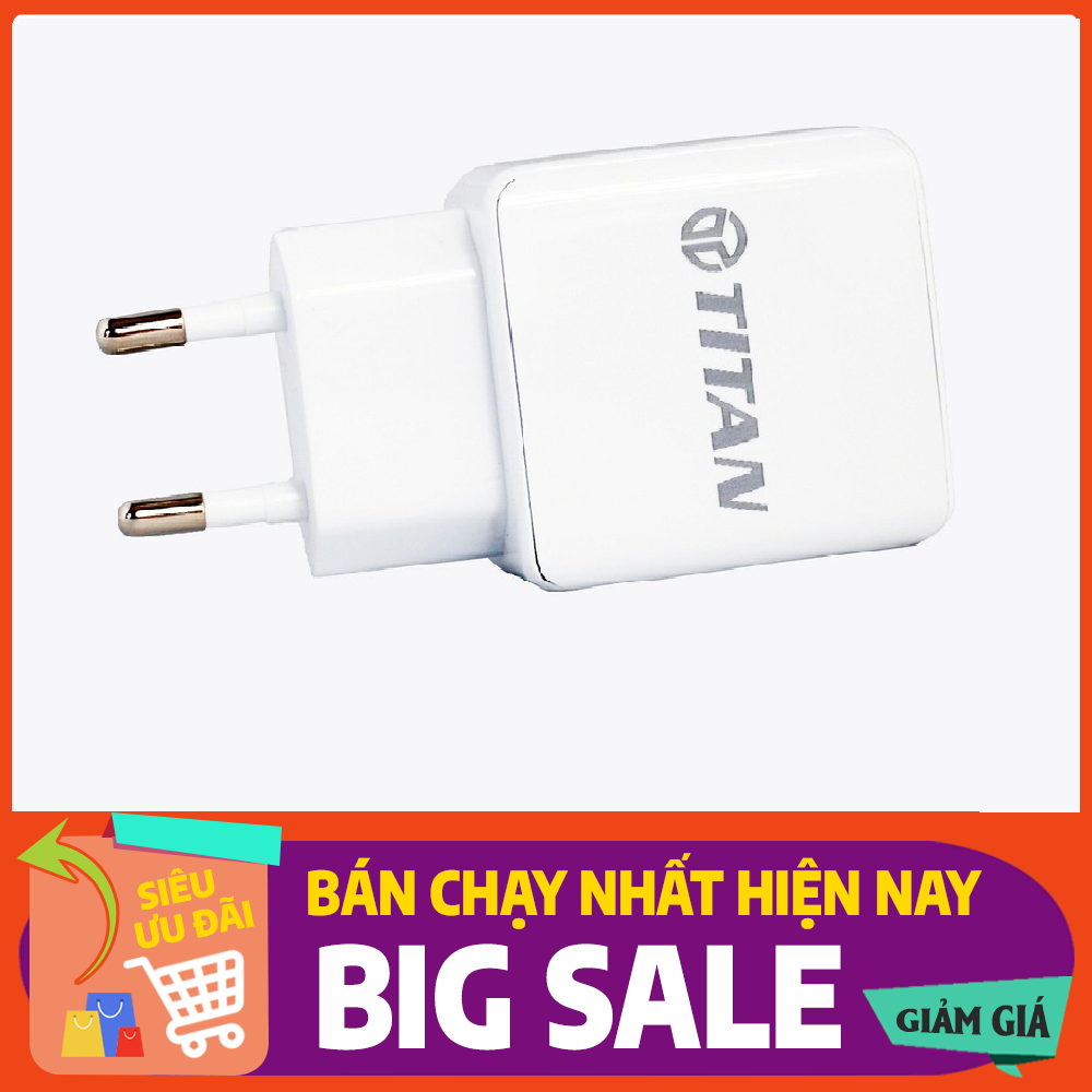 Củ, cốc sạc nhanh 2 cổng usb titan sn07